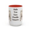 15oz Funny Shih-Poo Mug, Red, front view