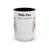 15oz Shih-Poo Latin Mug, Black, front view
