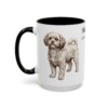 15oz Shih-Poo Latin Mug, Black, left side view