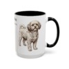 15oz Shih-Poo Latin Mug, Black, right side view
