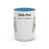 15oz Shih-Poo Latin Mug, Light Blue, front view