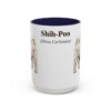 15oz Shih-Poo Latin Mug, Navy, front view
