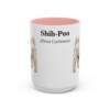 15oz Shih-Poo Latin Mug, Pink, front view