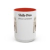 15oz Shih-Poo Latin Mug, Red, front view