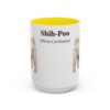 15oz Shih-Poo Latin Mug, Yellow, front view