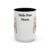 15oz Shih-Poo Dog Mom Mug, Black, front view