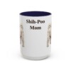 15oz Shih-Poo Dog Mom Mug, Navy, front view