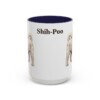 15oz Shih-Poo Mug, Navy, front view