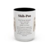 15oz Shih-Poo Mug, Black, front view