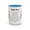 15oz Shih-Poo Mug, Light Blue, front view
