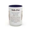 15oz Shih-Poo Mug, Navy, front view