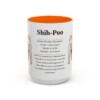 15oz Shih-Poo Mug, Orange, front view