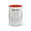 15oz Shih-Poo Mug, Red, front view