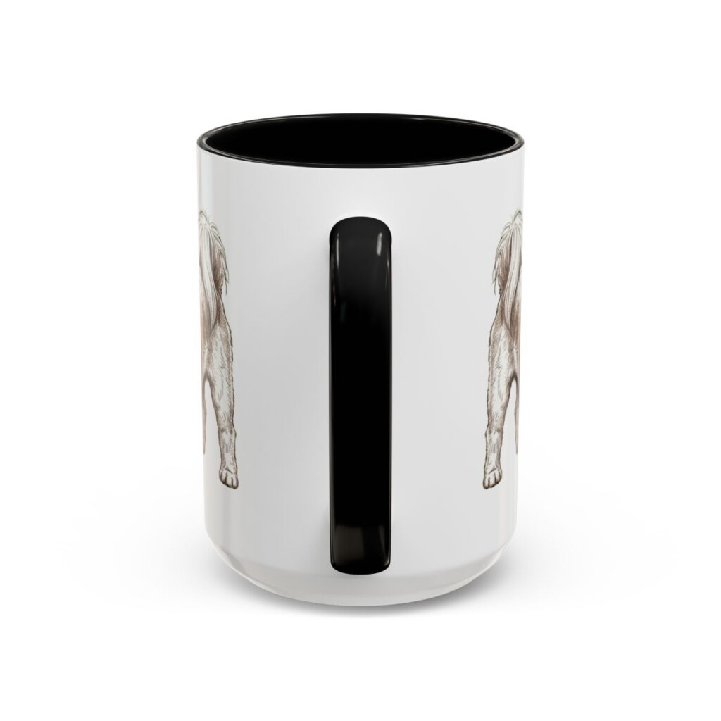 15oz Shih Tzu Mug, Black, back view