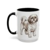 15oz Shih Tzu Mug, Black, left side view