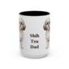 15oz Shih Tzu Dog Dad Mug, Black, front view