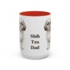 15oz Shih Tzu Dog Dad Mug, Red, front view