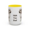 15oz Shih Tzu Dog Dad Mug, Yellow, front view
