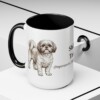 15oz Shih Tzu Latin Mug, Black, lifestyle photo