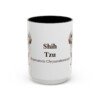 15oz Shih Tzu Latin Mug, Black, front view
