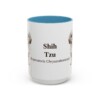 15oz Shih Tzu Latin Mug, Light Blue, front view