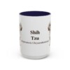 15oz Shih Tzu Latin Mug, Navy, front view