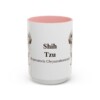 15oz Shih Tzu Latin Mug, Pink, front view