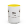 15oz Shih Tzu Latin Mug, Yellow, front view