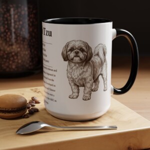 15oz shih tzu mug, Black