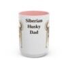 15oz-siberian-husky-mug-dad-pink 15oz Siberian Husky Dog Dad Mug, Pink, front view