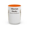 15oz Siberian Husky Latin Mug, Orange, front view