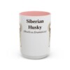 15oz Siberian Husky Latin Mug, Pink, front view