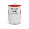 15oz Siberian Husky Latin Mug, Red, front view