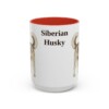 15oz Siberian Husky Mug, Red, front view