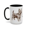 15oz Silky Terrier Mug, Black, left side view