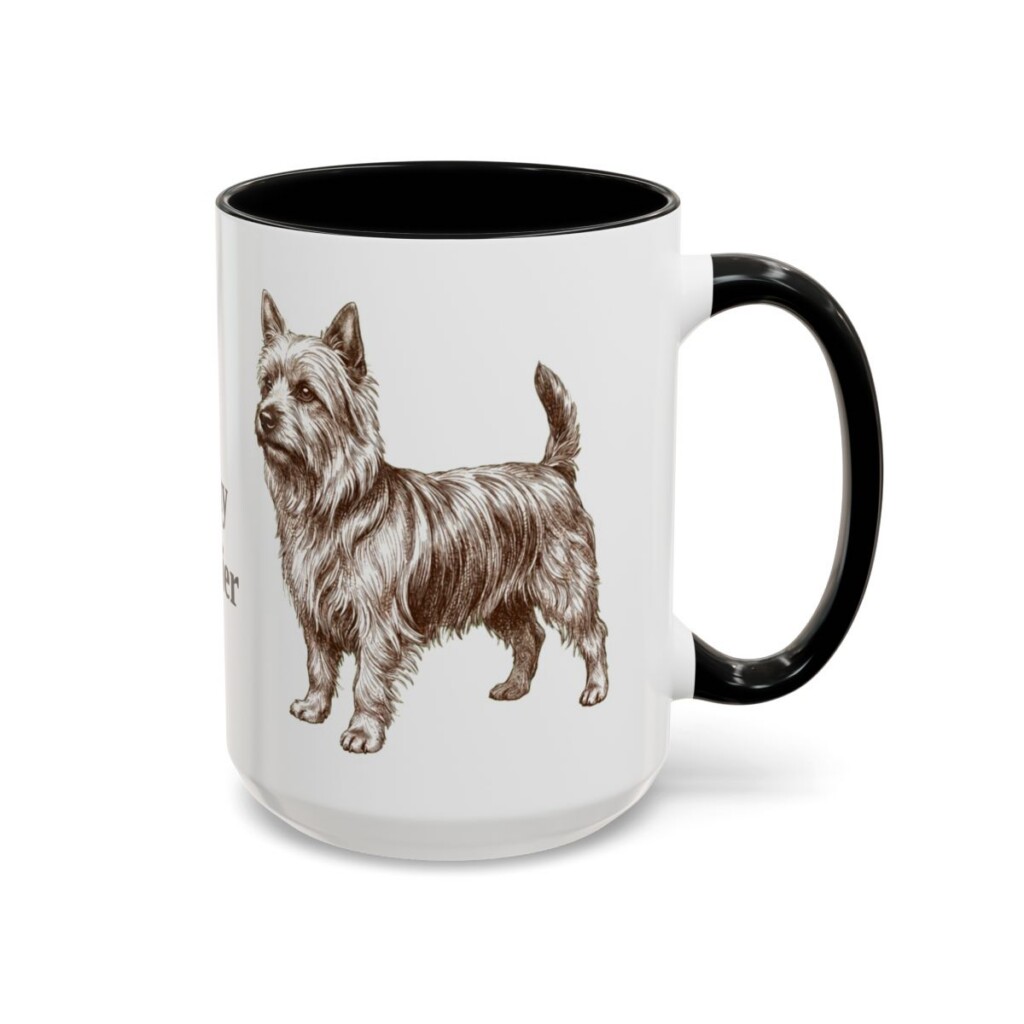 15oz Silky Terrier Mug, Black, right side view