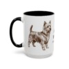 15oz Silky Terrier Latin Mug, Black, left side view
