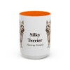 15oz Silky Terrier Latin Mug, Orange, front view