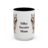 15oz-silky-terrier-mug-mom-black-front 15oz Silky Terrier Dog Mom Mug, Black, front view