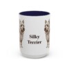15oz Silky Terrier Mug, Navy, front view