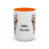 15oz Silky Terrier Mug, Orange, front view
