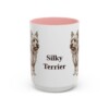15oz Silky Terrier Mug, Pink, front view