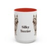 15oz Silky Terrier Mug, Red, front view