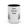 15oz Skye Terrier Dog Dad Mug, Black, front view