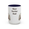 15oz Skye Terrier Dog Dad Mug, Navy, front view