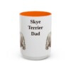 15oz Skye Terrier Dog Dad Mug, Orange, front view