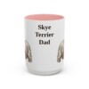 15oz Skye Terrier Dog Dad Mug, Pink, front view