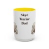15oz Skye Terrier Dog Dad Mug, Yellow, front view