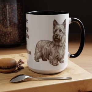 15oz-skye-terrier-mug-humor-black 15oz Funny Skye Terrier Mug, Black, lifestyle photo
