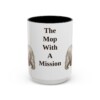 15oz Funny Skye Terrier Mug, Black, front view